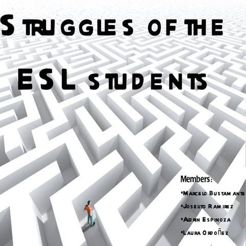 Struggles of the ESL students
