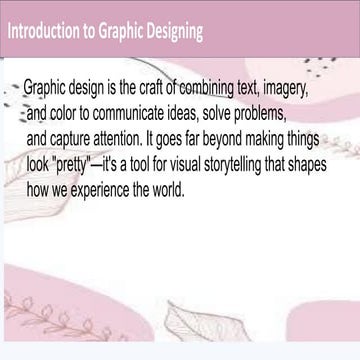 GRAPHIC DESIGN PRESENTATION | PPTX