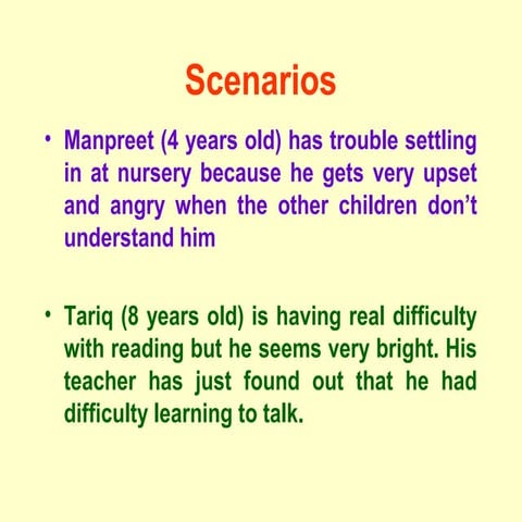 CHILDREN WITH LANGUAGE DIFFICULTIES