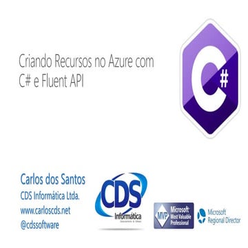 Criando infraestrutura de Azure com Fluebn API e C#