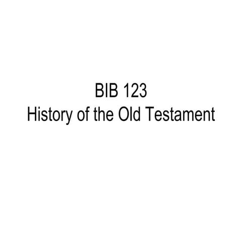 Ppt history of old testament