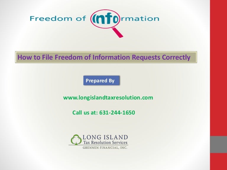 how to make freedom of information requests correctly