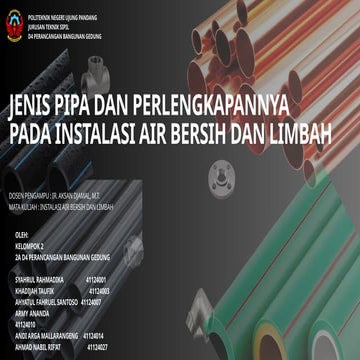 Instalasi perpipaan | PPTX