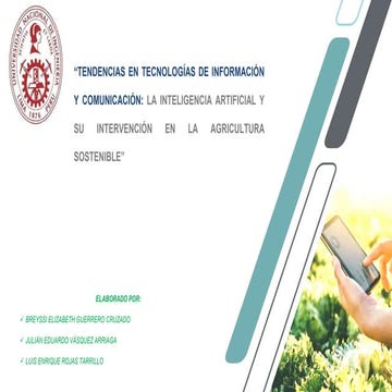 PPT INTELIGENCIA ARTIFICIAL EN LA AGRICULTURA