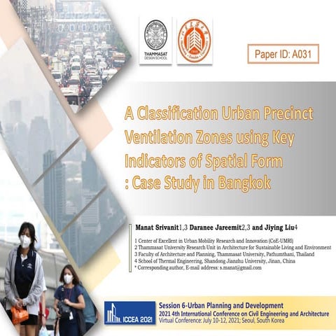 A Classification Urban Precinct Ventilation Zones using Key Indicators ...