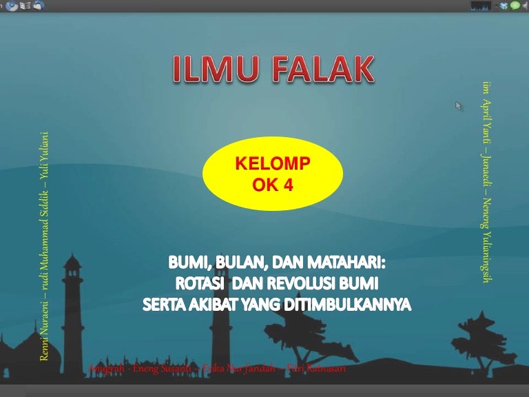 Ilmu Falak Rotasi Dan Revolusi Bumi Bulan Matahari