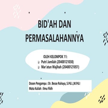 FIQIH BIDAH - PPT-BIDAH-BIDAH----------- | PPTX
