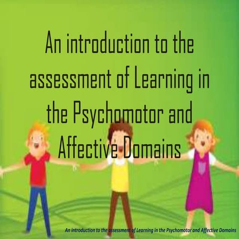 An Introduction to the assessment of learning in the Psychomotor And Affectiv...