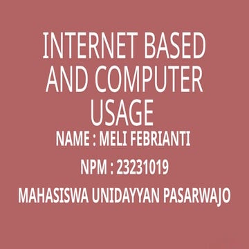 Internet Based Research and computer usage ppxx | PPTX