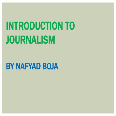Important events in journalism | PPTX