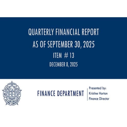 PPT Item # 13 - Financial & Inv. Report 4th Qtr