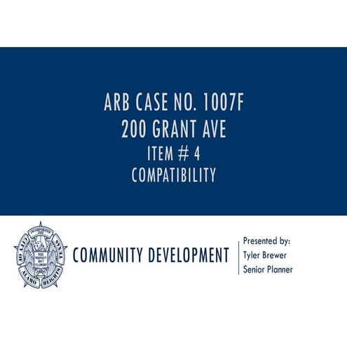 PPT Item # 4 - 200 Grant Ave. (compt. review)
