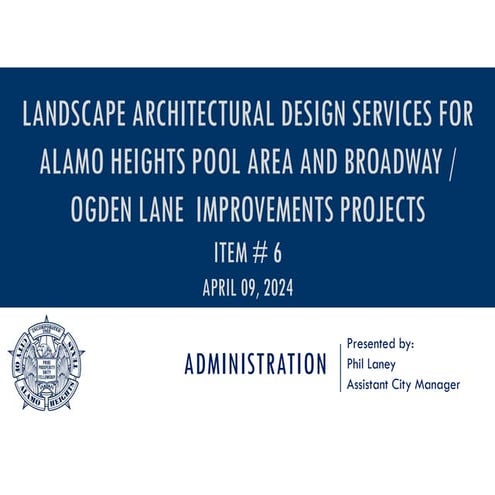 PPT Item # 7 - TBG Beautification Landscape Architectural | PDF