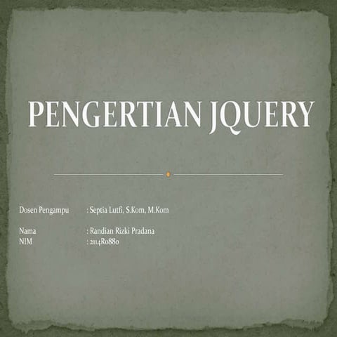 Ppt jquery | PPTX