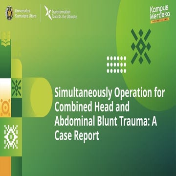 operasi simultan pada trauma kepala dan trauma abdomen secara bersamaan