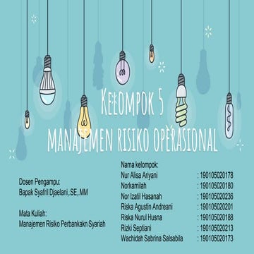 manajemen risiko operasional | PDF