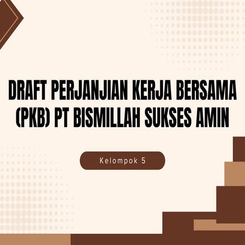 draft perjanjian kerja bersama (pkb) tugas kelompok