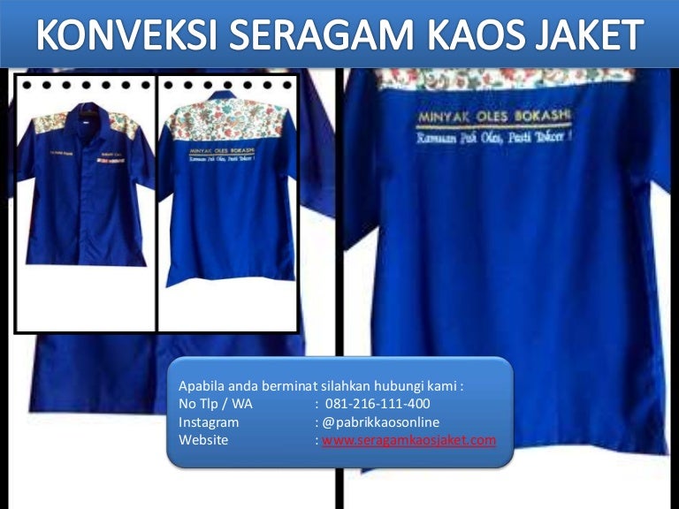 Konveksi Seragam Kerja Di Sidoarjo (TselWA) 081 216 111