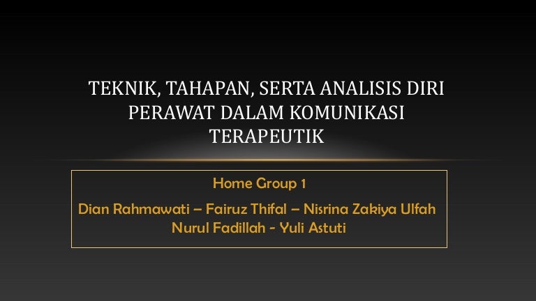 Ppt Komunikasi Terapeutik