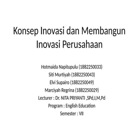 Strategi Inovasi | PPT