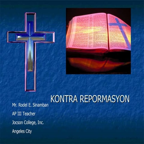 Ppt Kontra  Repormasyon