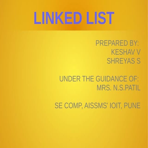 Linked List | PPT