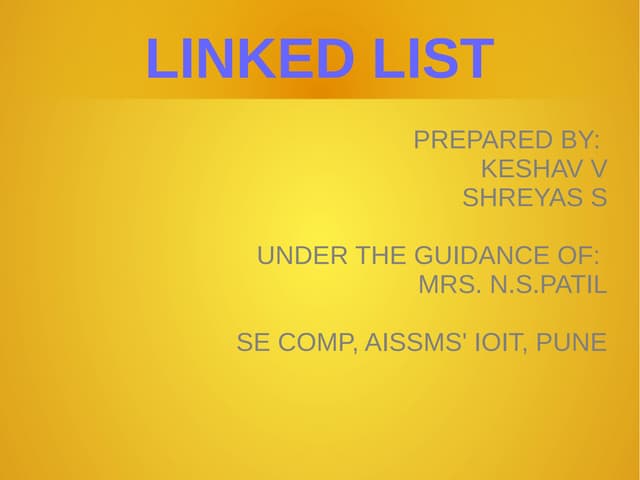 Linked List | PPT