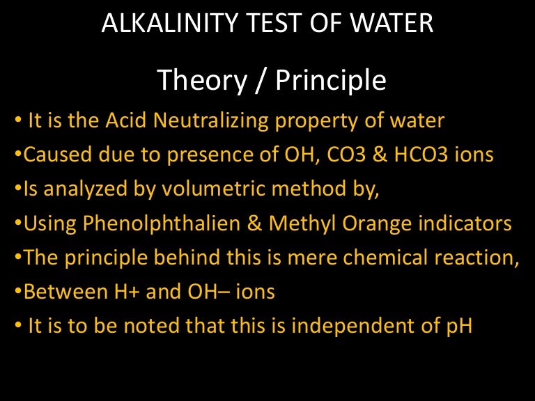 Environmental Engineering Practical Series Alkalinity Test of Water