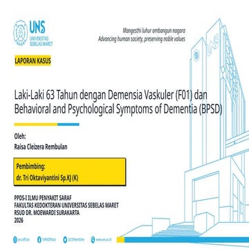 Comprehensive Case Report on Vascular Dementia and BPSD in a 63-Year ...