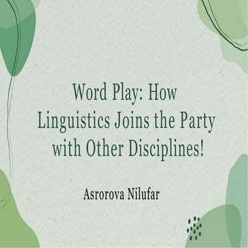 Word Play: Exploring Linguistics' Fun Connections with Literature ...