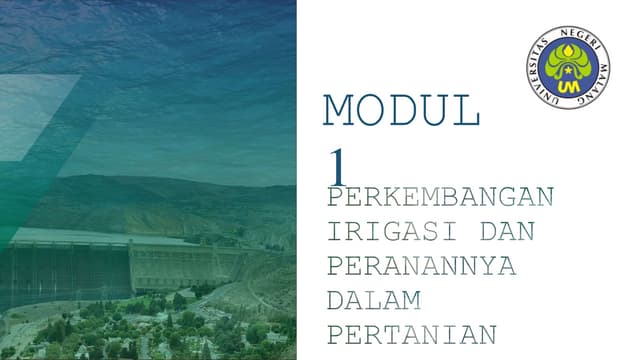 PPT TKP M3KB1 - Perkembangan Irigasi dan Peranannya dalam Pertanian