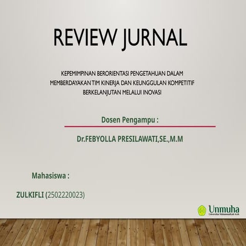 KEPEMIMPINAN BERORIENTASI PENGETAHUAN DALAM MEMBERDAYAKAN TIM KINERJA DAN KEU...