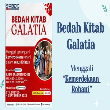 PPT materi Kelas Bedah Kitab Galatia 2025
