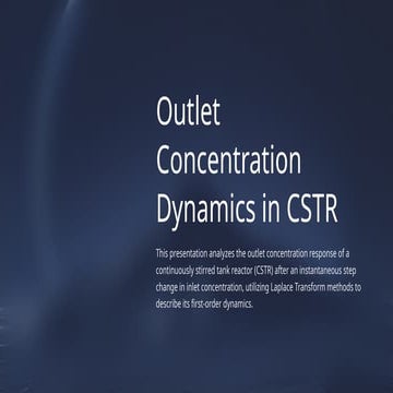 Cstr Modeling In Chemical Engineering Pptx