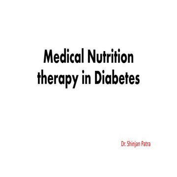 Medical nutrition therapy in diabetes
