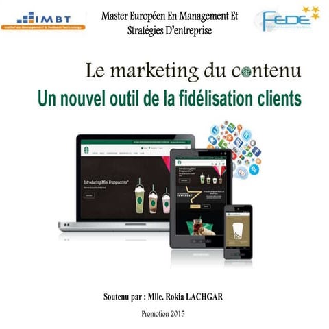 Ppt memoire de fin d'étude Marketing de contenu Master 1