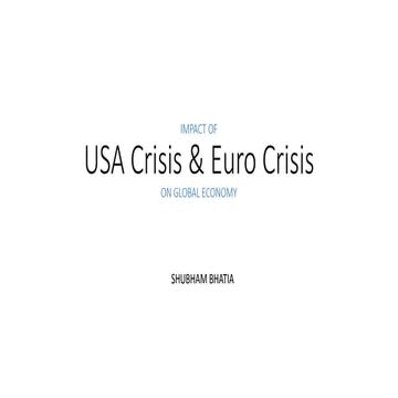 USA Crisis & Euro Crisis