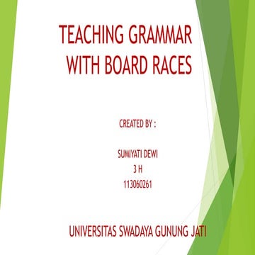 PPT micro teaching : Teaching grammar with board races