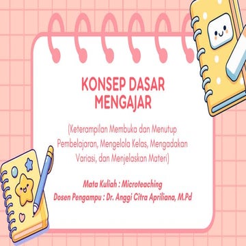 Ppt Microteaching Microteaching Pembelajaran Pdf