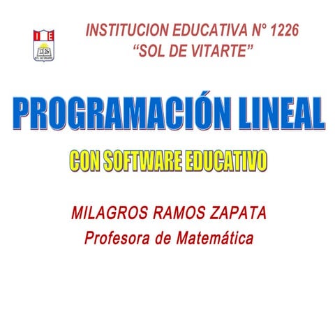 programación lineal