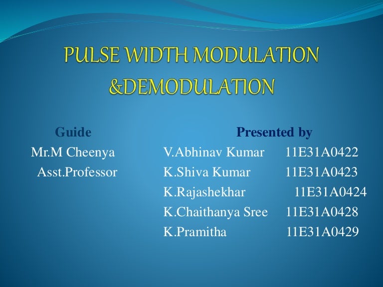 Pulse width. Pulse width
