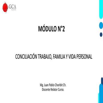PPT MODULO 2 CONCILIACION TRABAJO, FAMILIA Y VIDA PERSONAL y du relacion en e...