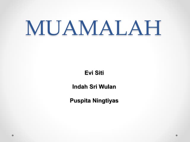 Fiqh Muamalat