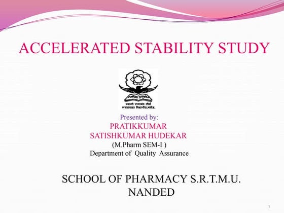 STABILITY STUDIES | PPT