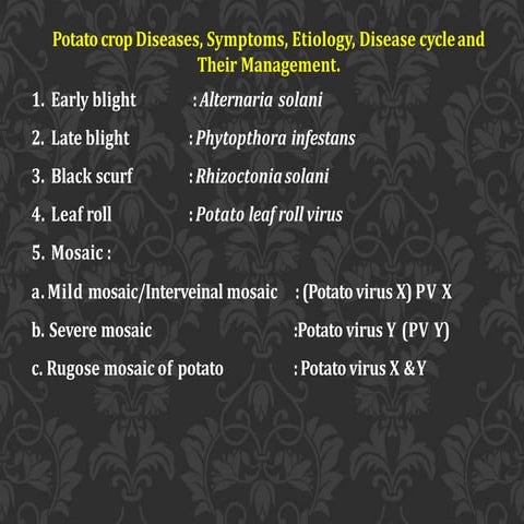 Diseases of Potato