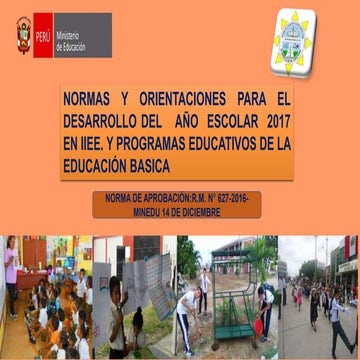 RM. N°627-MINEDU-2017