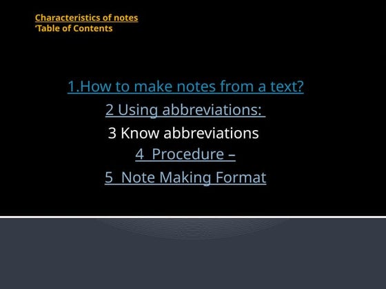 Note making | PPT