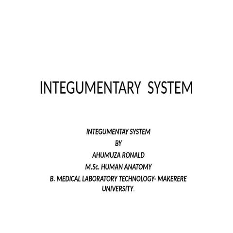 interegumentary ppt notes about the skin, it's functions and interactions
