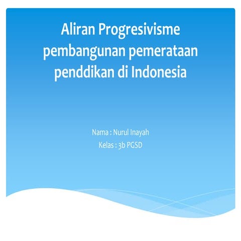 Airan Progresivisme Pembangunan Pemerataan Pendidikan di Indonesia