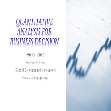 Quantitative Analysis for Business Decision - Chapter 1 | PPT